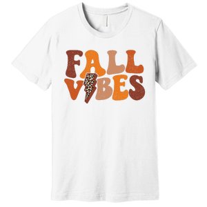 Retro Leopard Print Fall Season Vibes Premium T-Shirt