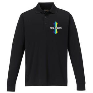 Rainbow Lgbt Pride Two Seater Performance Long Sleeve Polo