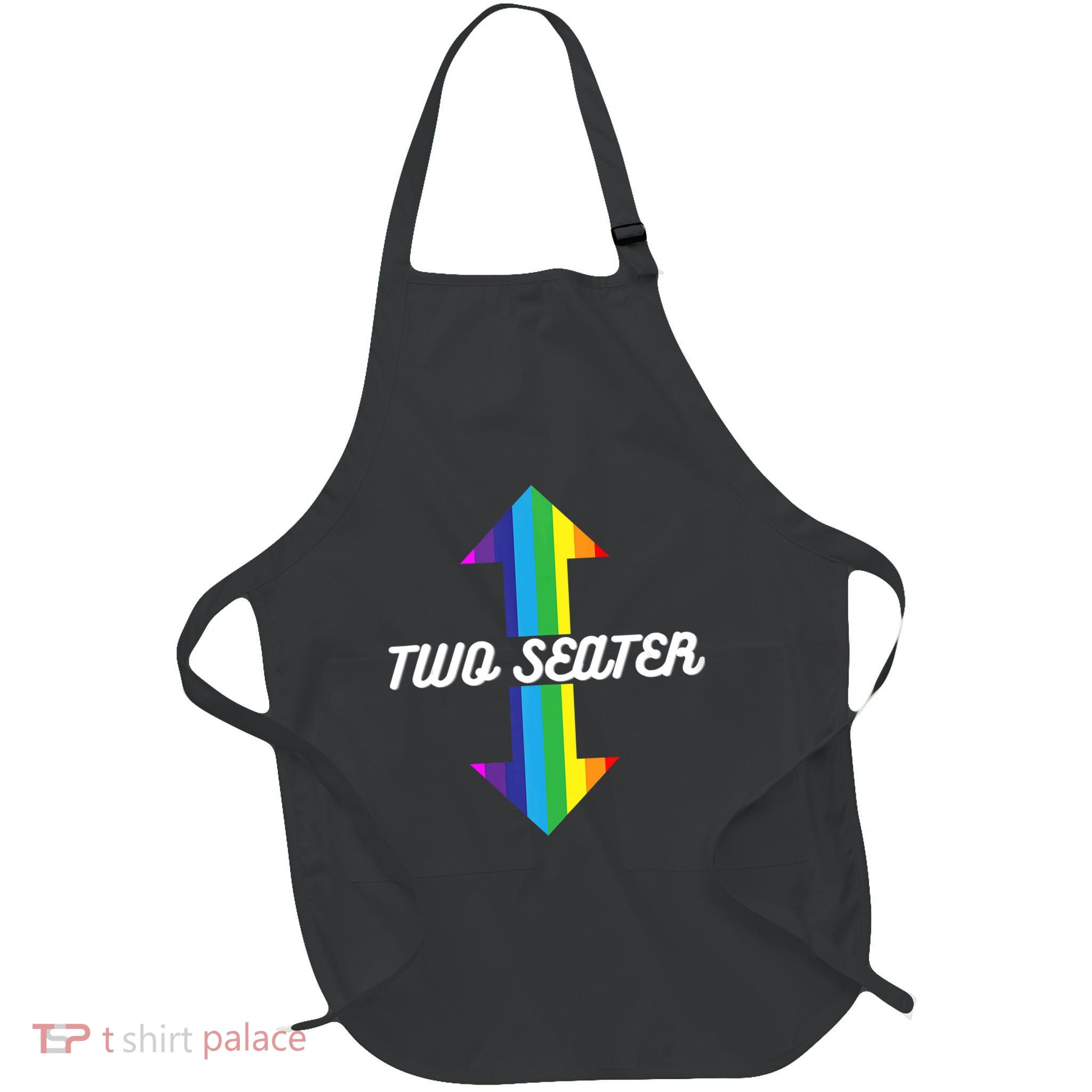 Rainbow Lgbt Pride Two Seater Full-Length Apron With Pockets