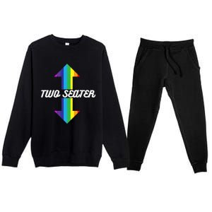 Rainbow Lgbt Pride Two Seater Premium Crewneck Sweatsuit Set