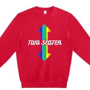 Rainbow Lgbt Pride Two Seater Premium Crewneck Sweatshirt