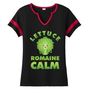 Romaine Lettuce Pun Vegan Vegetarian Gift Ladies Halftime Notch Neck Tee