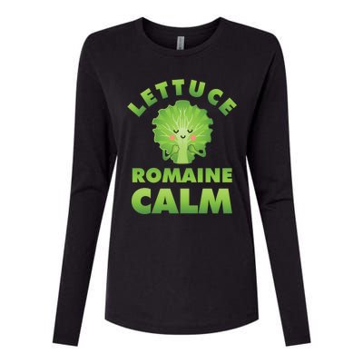 Romaine Lettuce Pun Vegan Vegetarian Gift Womens Cotton Relaxed Long Sleeve T-Shirt