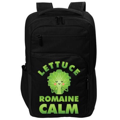 Romaine Lettuce Pun Vegan Vegetarian Gift Impact Tech Backpack