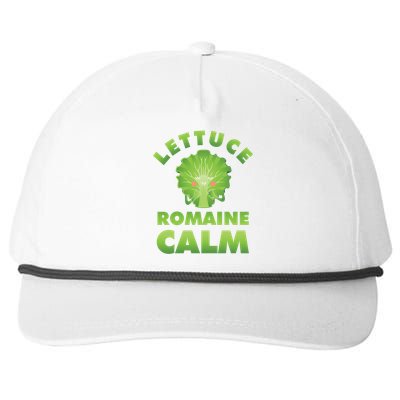 Romaine Lettuce Pun Vegan Vegetarian Gift Snapback Five-Panel Rope Hat