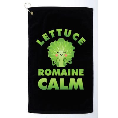 Romaine Lettuce Pun Vegan Vegetarian Gift Platinum Collection Golf Towel