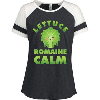 Romaine Lettuce Pun Vegan Vegetarian Gift Enza Ladies Jersey Colorblock Tee