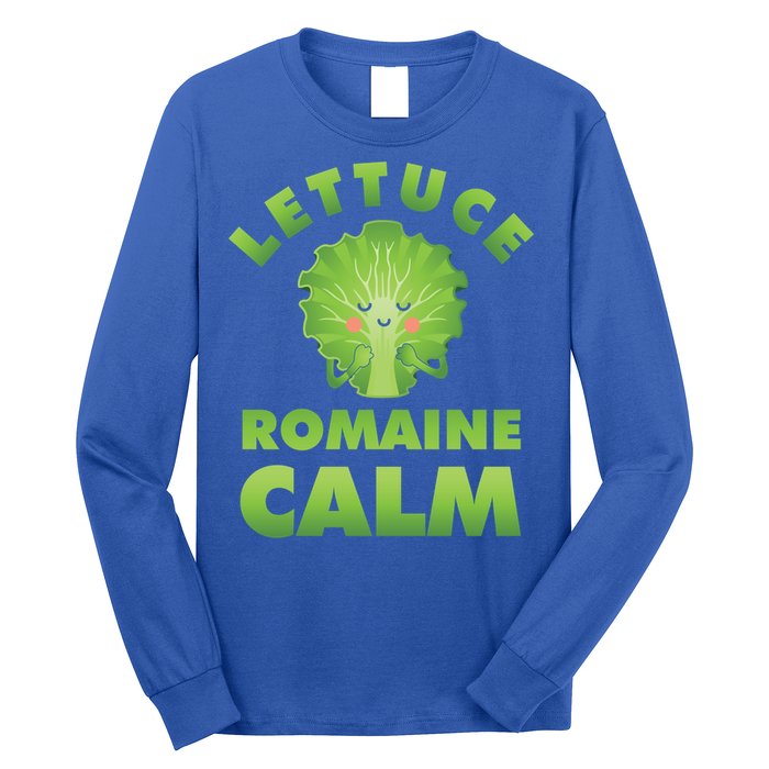 Romaine Lettuce Pun Vegan Vegetarian Gift Long Sleeve Shirt