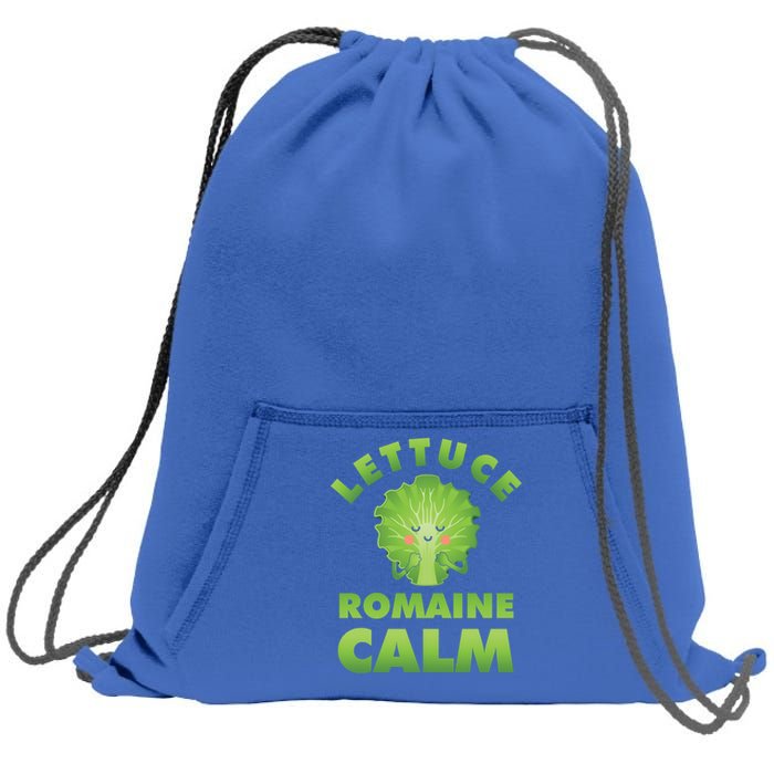 Romaine Lettuce Pun Vegan Vegetarian Gift Sweatshirt Cinch Pack Bag