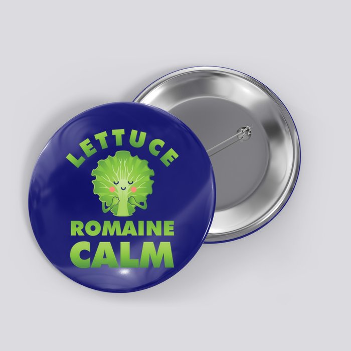 Romaine Lettuce Pun Vegan Vegetarian Gift Button