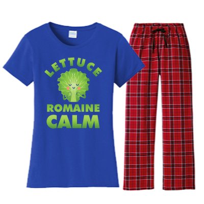 Romaine Lettuce Pun Vegan Vegetarian Gift Women's Flannel Pajama Set