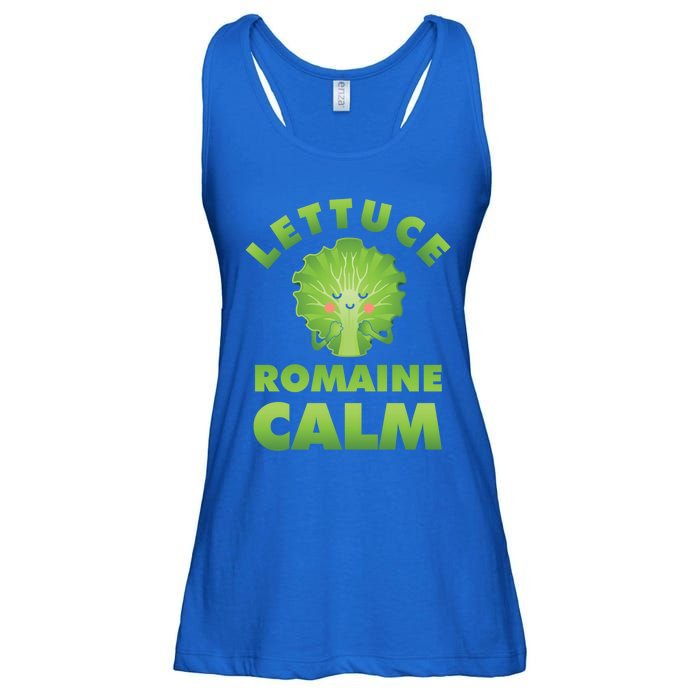 Romaine Lettuce Pun Vegan Vegetarian Gift Ladies Essential Flowy Tank