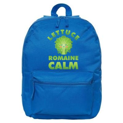 Romaine Lettuce Pun Vegan Vegetarian Gift 16 in Basic Backpack