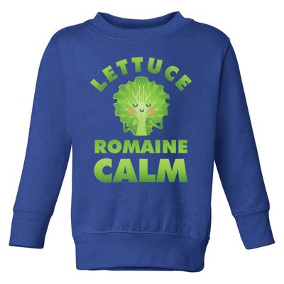 Romaine Lettuce Pun Vegan Vegetarian Gift Toddler Sweatshirt