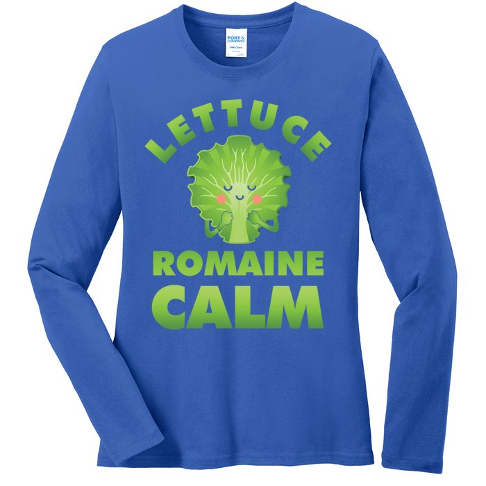 Romaine Lettuce Pun Vegan Vegetarian Gift Ladies Long Sleeve Shirt