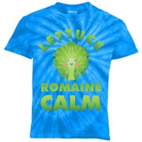 Romaine Lettuce Pun Vegan Vegetarian Gift Kids Tie-Dye T-Shirt