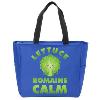 Romaine Lettuce Pun Vegan Vegetarian Gift Zip Tote Bag