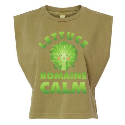 Romaine Lettuce Pun Vegan Vegetarian Gift Garment-Dyed Women's Muscle Tee