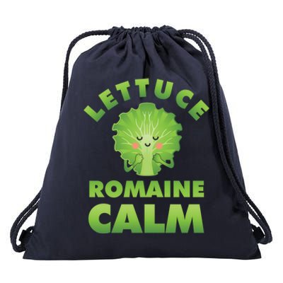 Romaine Lettuce Pun Vegan Vegetarian Gift Drawstring Bag