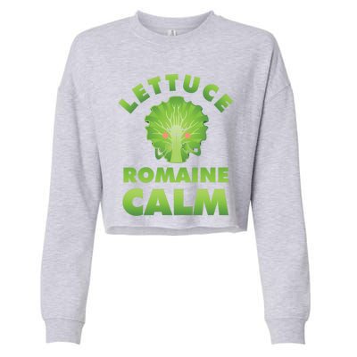 Romaine Lettuce Pun Vegan Vegetarian Gift Cropped Pullover Crew