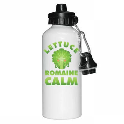 Romaine Lettuce Pun Vegan Vegetarian Gift Aluminum Water Bottle