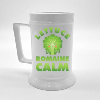 Romaine Lettuce Pun Vegan Vegetarian Gift Beer Stein