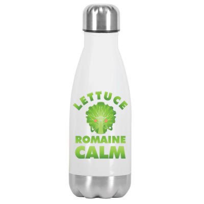 Romaine Lettuce Pun Vegan Vegetarian Gift Stainless Steel Insulated Water Bottle