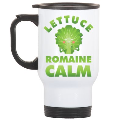 Romaine Lettuce Pun Vegan Vegetarian Gift Stainless Steel Travel Mug