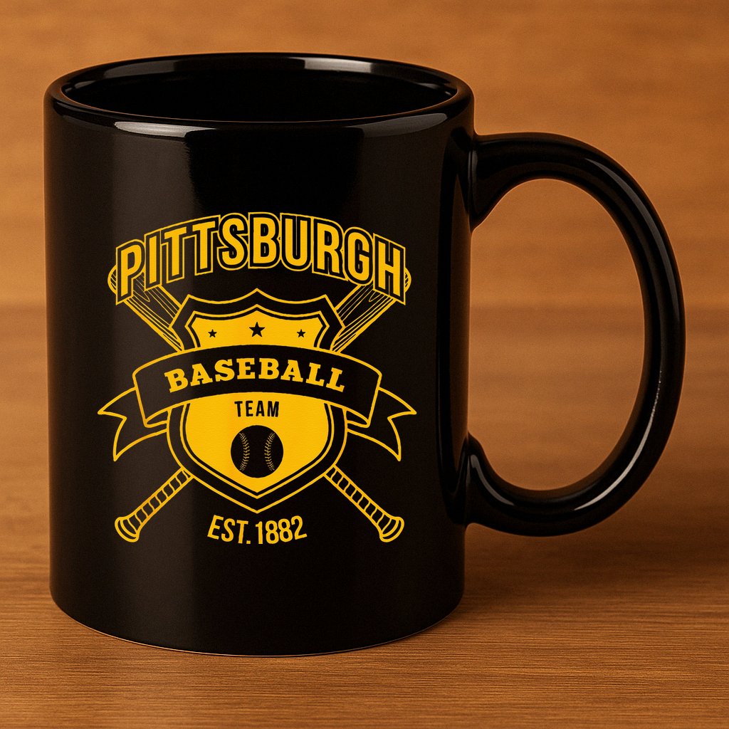 Retro Look Pirate Tailgate Party Gameday Sport Fan Gift 11oz C Handle Ceramic Mug