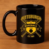Retro Look Pirate Tailgate Party Gameday Sport Fan Gift 11oz C Handle Ceramic Mug