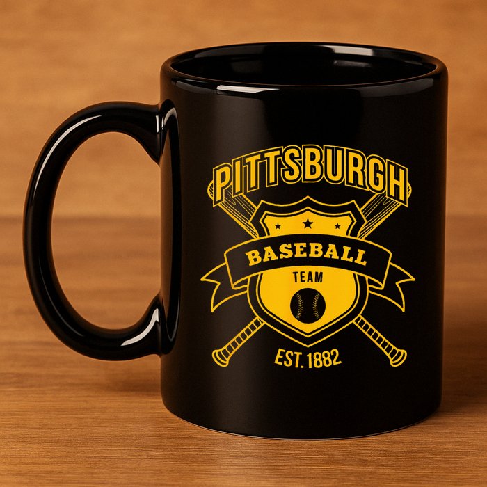 Retro Look Pirate Tailgate Party Gameday Sport Fan Gift 11oz C Handle Ceramic Mug