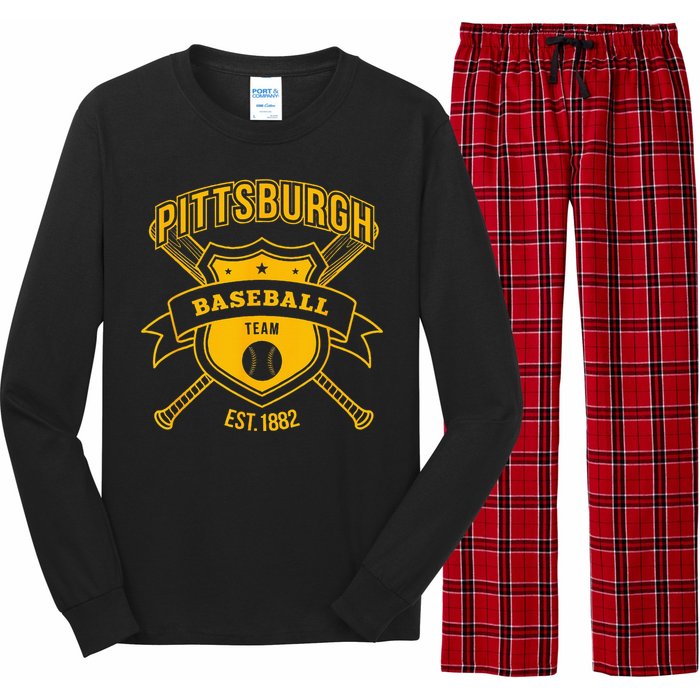 Retro Look Pirate Tailgate Party Gameday Sport Fan Gift Long Sleeve Pajama Set