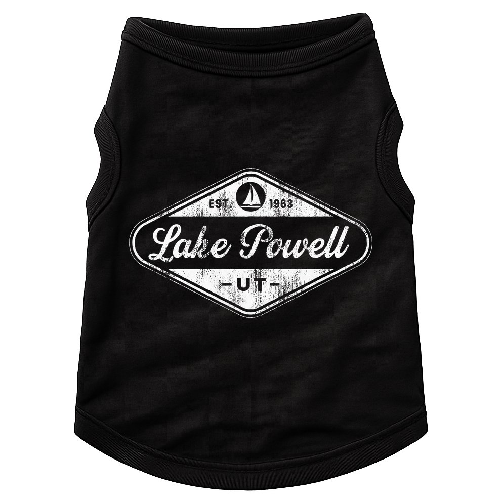 Retro Lake Powell Arizona Vacation Fishing Boat Souvenir Doggie Tank