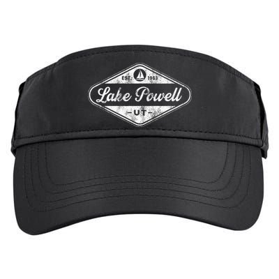 Retro Lake Powell Arizona Vacation Fishing Boat Souvenir Adult Drive Performance Visor