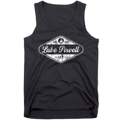 Retro Lake Powell Arizona Vacation Fishing Boat Souvenir Tank Top