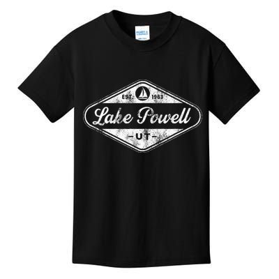 Retro Lake Powell Arizona Vacation Fishing Boat Souvenir Kids T-Shirt