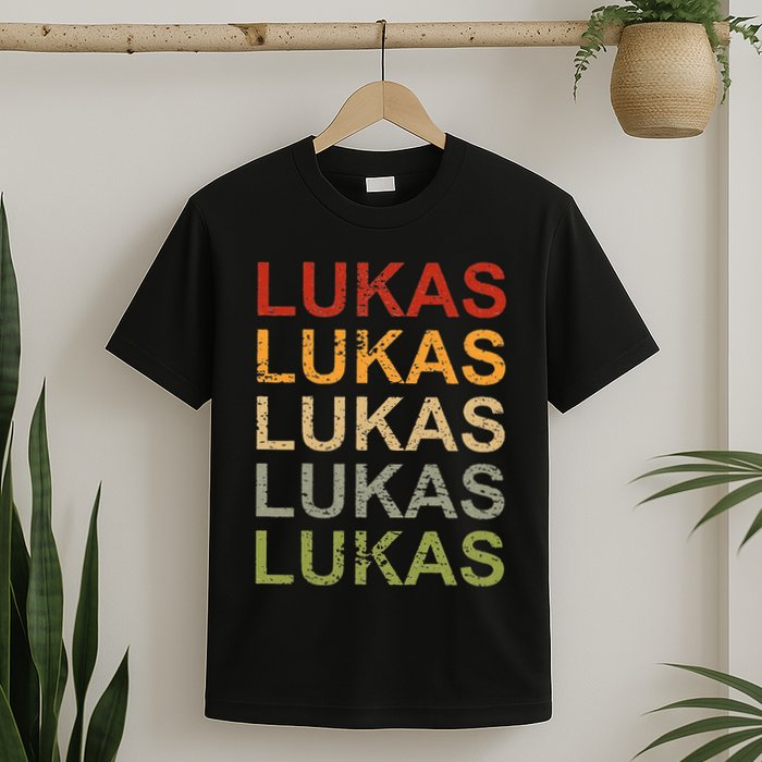 Retro Lukas Personalized Lukas Name Boy Man Lukas T-Shirt