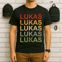 Retro Lukas Personalized Lukas Name Boy Man Lukas T-Shirt