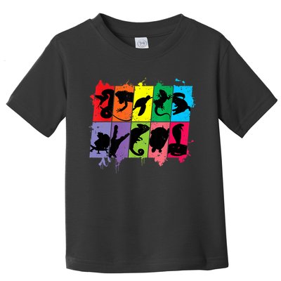 Reptile Lover Pet Snake Lizard Colorful Retro T Toddler T-Shirt