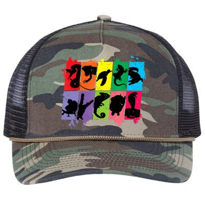 Reptile Lover Pet Snake Lizard Colorful Retro T Retro Rope Trucker Hat Cap