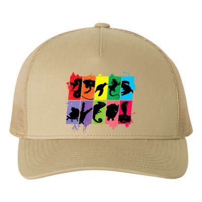 Reptile Lover Pet Snake Lizard Colorful Retro T Yupoong Adult 5-Panel Trucker Hat