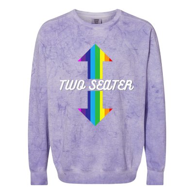 Rainbow Lgbt Pride Two Seater Colorblast Crewneck Sweatshirt