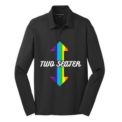 Rainbow Lgbt Pride Two Seater Silk Touch Performance Long Sleeve Polo