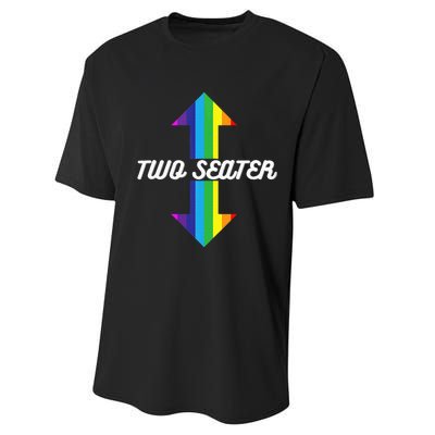 Rainbow Lgbt Pride Two Seater Performance Sprint T-Shirt