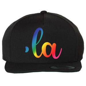 Retro Lgbtq Rainbow Flag Comma La Kamala Harris 2024 Meaningful Gift Wool Snapback Cap