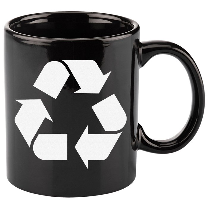 Recycling Logo Recycle Symbol Earth Day 11oz C Handle Ceramic Mug