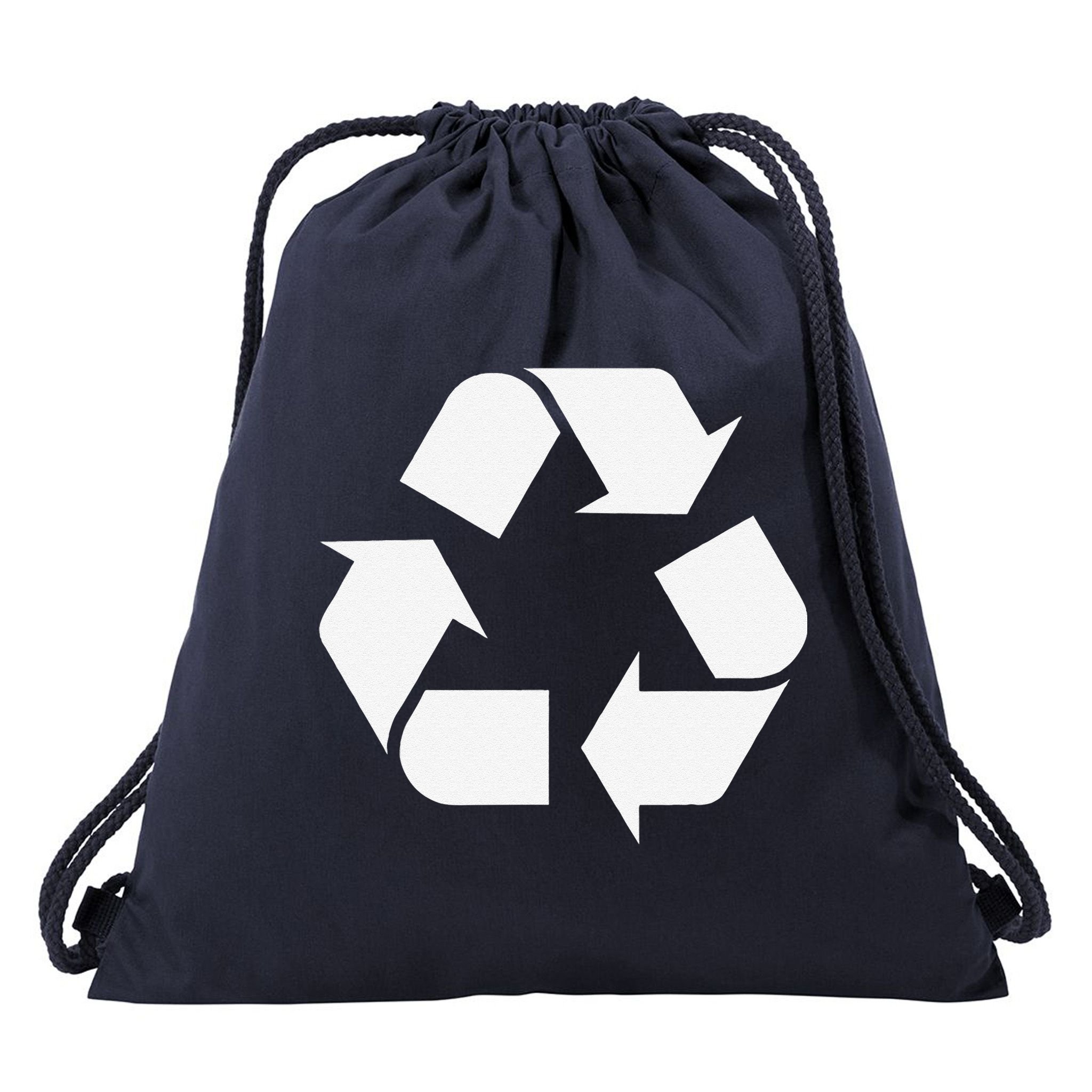 Recycling Logo Recycle Symbol Earth Day Drawstring Bag