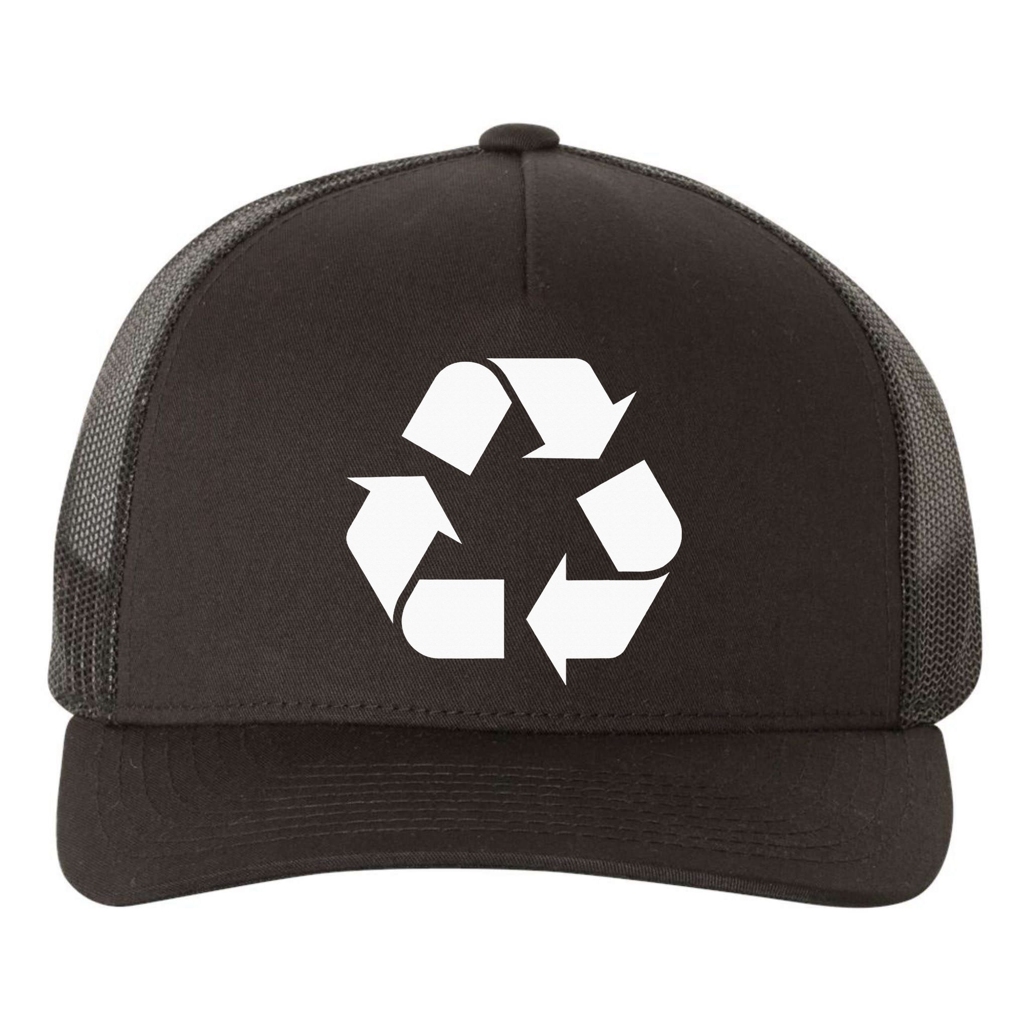 Recycling Logo Recycle Symbol Earth Day Yupoong Adult 5-Panel Trucker Hat