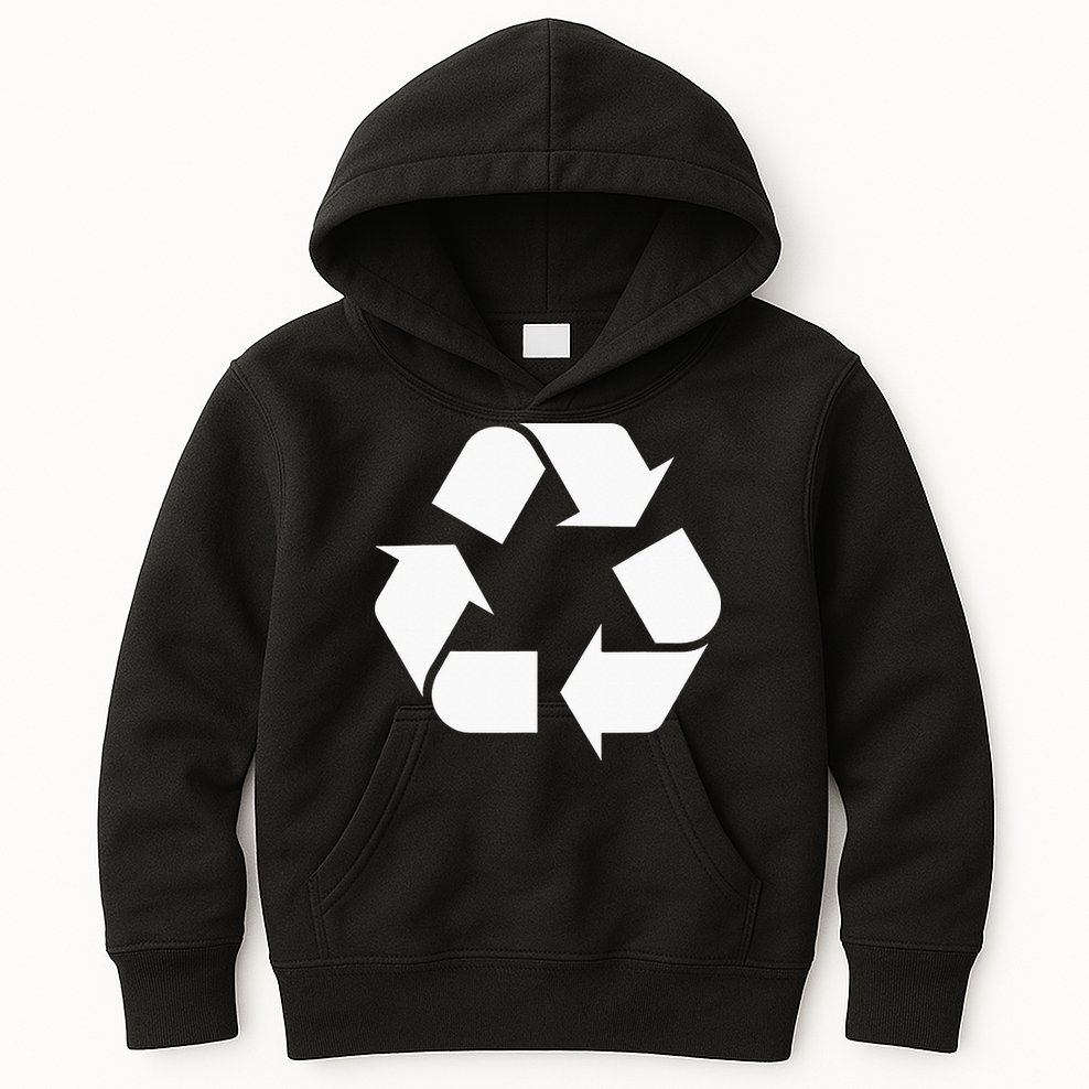 Recycling Logo Recycle Symbol Earth Day Kids Hoodie