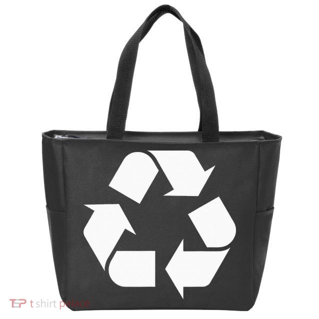 Recycling Logo Recycle Symbol Earth Day Zip Tote Bag